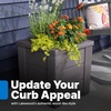 image:imageStep2 Lakewood Planter Box 2Pack Resin Outdoor Window Box Planters SelfWatering BlackDark Cedar