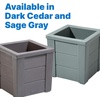 image:imageStep2 Lakewood Planter Box 2Pack Resin Outdoor Window Box Planters SelfWatering BlackSage Gray