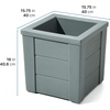 image:imageStep2 Lakewood Planter Box 2Pack Resin Outdoor Window Box Planters SelfWatering BlackSage Gray