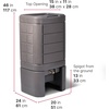 image:imageStep2 Lakewood Rain Barrel with Stand Outdoor Water Conservation Container Holds 60 Gallons Brown