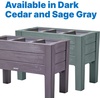 image:imageStep2 Lakewood Raised Planter Box Large Planters for Outdoor Plants Gardening and Flower Pot for Patio or Porch Easy Drainage Durable Plastic Dark CedarDark Cedar