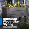 image:imageStep2 Lakewood Raised Planter Box Large Planters for Outdoor Plants Gardening and Flower Pot for Patio or Porch Easy Drainage Durable Plastic Dark CedarDark Cedar