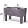 image:imageStep2 Lakewood Raised Planter Box Large Planters for Outdoor Plants Gardening and Flower Pot for Patio or Porch Easy Drainage Durable Plastic Dark CedarDark Cedar