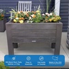 image:imageStep2 Lakewood Raised Planter Box Large Planters for Outdoor Plants Gardening and Flower Pot for Patio or Porch Easy Drainage Durable Plastic Dark CedarDark Cedar