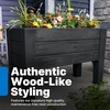 image:imageStep2 Lakewood Raised Planter Box Large Planters for Outdoor Plants Gardening and Flower Pot for Patio or Porch Easy Drainage Durable Plastic Dark CedarBlack