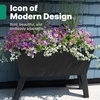 image:imageStep2 Tremont Raised Planter Large Resin Planter for Outdoor Plants SelfWatering Black