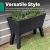 image:imageStep2 Tremont Raised Planter Large Resin Planter for Outdoor Plants SelfWatering Black