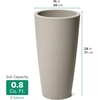 image:imageStep2 Tremont Tall Round Tapered Planter 2Pack 28 in Resin Planters SelfWatering Dark CedarConcrete