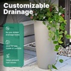 image:imageStep2 Tremont Tall Round Tapered Planter 2Pack 28 in Resin Planters SelfWatering Dark CedarConcrete