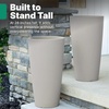 image:imageStep2 Tremont Tall Round Tapered Planter 2Pack 28 in Resin Planters SelfWatering Dark CedarConcrete