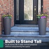 image:imageStep2 Tremont Tall Round Tapered Planter 2Pack 28 in Resin Planters SelfWatering Dark CedarDark Cedar