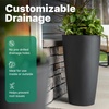 image:imageStep2 Tremont Tall Round Tapered Planter 2Pack 28 in Resin Planters SelfWatering Dark CedarOnyx Black