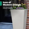 image:imageStep2 Tremont Tall Square Tapered Planter 28 in Resin Planter SelfWatering Dark CedarConcrete