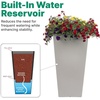 image:imageStep2 Tremont Tall Square Tapered Planter 28 in Resin Planter SelfWatering Dark CedarConcrete