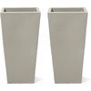 image:imageStep2 Tremont Tall Square Tapered Planter 28 in Resin Planter SelfWatering Dark CedarConcrete