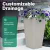image:imageStep2 Tremont Tall Square Tapered Planter 28 in Resin Planter SelfWatering Dark CedarConcrete