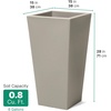 image:imageStep2 Tremont Tall Square Tapered Planter 28 in Resin Planter SelfWatering Dark CedarConcrete