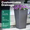 image:imageStep2 Tremont Tall Square Tapered Planter 28 in Resin Planter SelfWatering Dark CedarDark Cedar