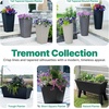 image:imageStep2 Tremont Tall Square Tapered Planter 28 in Resin Planter SelfWatering Dark CedarDark Cedar