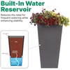 image:imageStep2 Tremont Tall Square Tapered Planter 28 in Resin Planter SelfWatering Dark CedarDark Cedar