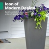 image:imageStep2 Tremont Tall Square Tapered Planter 28 in Resin Planter SelfWatering Dark CedarDark Cedar