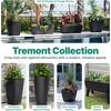 image:imageStep2 Tremont Tall Square Tapered Planter 28 in Resin Planter SelfWatering Dark CedarOnyx Black