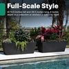image:imageStep2 Tremont Tall Square Tapered Planter 28 in Resin Planter SelfWatering Dark CedarOnyx Black