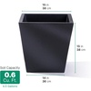image:imageStep2 Tremont Tall Square Tapered Planter 28 in Resin Planter SelfWatering Dark CedarOnyx Black
