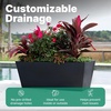 image:imageStep2 Tremont Tall Square Tapered Planter 28 in Resin Planter SelfWatering Dark CedarOnyx Black