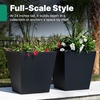 image:imageStep2 Tremont Tall Square Tapered Planter 28 in Resin Planter SelfWatering Dark CedarOnyx Black