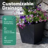 image:imageStep2 Tremont Tall Square Tapered Planter 28 in Resin Planter SelfWatering Dark CedarOnyx Black