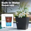 image:imageStep2 Tremont Tall Square Tapered Planter 28 in Resin Planter SelfWatering Dark CedarOnyx Black