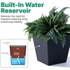 image:imageStep2 Tremont Tall Square Tapered Planter 28 in Resin Planter SelfWatering Dark CedarOnyx Black