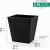 image:imageStep2 Tremont Tall Square Tapered Planter 28 in Resin Planter SelfWatering Dark CedarOnyx Black