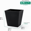 image:imageStep2 Tremont Tall Square Tapered Planter 28 in Resin Planter SelfWatering Dark CedarOnyx Black