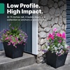 image:imageStep2 Tremont Tall Square Tapered Planter 28 in Resin Planter SelfWatering Dark CedarOnyx Black