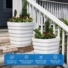 image:imageStep2 Wave 20x24 Planter Large Planters for Outdoor Plants Gardening and Flower Pot for Patio or Porch Efficient Drainage Durable Plastic Black 2PackWhite