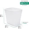 image:imageStep2 Wave 20x24 Planter Large Planters for Outdoor Plants Gardening and Flower Pot for Patio or Porch Efficient Drainage Durable Plastic Black 2PackWhite