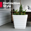image:imageStep2 Wave 20x24 Planter Large Planters for Outdoor Plants Gardening and Flower Pot for Patio or Porch Efficient Drainage Durable Plastic Black 2PackWhite