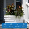 image:imageStep2 Wave Trough Planter Large Planters for Outdoor Plants Gardening and Flower Pot for Patio or Porch Efficient Drainage Durable Plastic Black 2PackWhite