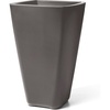 image:imageStep2 Bridgeview Tall Square Planter Large Planters for Outdoor Plants Gardening and Flower Pot for Patio or Porch Efficient Drainage Durable Plastic Onyx Black 2PackDark Cedar