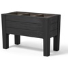 image:imageStep2 Lakewood Raised Planter Box Large Planters for Outdoor Plants Gardening and Flower Pot for Patio or Porch Easy Drainage Durable Plastic Dark CedarBlack