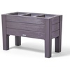 image:imageStep2 Lakewood Raised Planter Box Large Planters for Outdoor Plants Gardening and Flower Pot for Patio or Porch Easy Drainage Durable Plastic Dark CedarDark Cedar