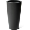image:imageStep2 Tremont Tall Round Tapered Planter 2Pack 28 in Resin Planters SelfWatering Dark CedarOnyx Black