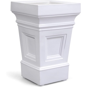 image:imageStep2 Atherton Square Planter Large Planters for Outdoor Plants Gardening and Flower Pot for Patio or Porch Efficient Drainage Durable Plastic Classic WhiteClassic White