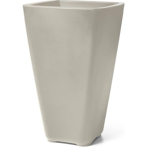 image:imageStep2 Bridgeview Tall Square Planter Large Planters for Outdoor Plants Gardening and Flower Pot for Patio or Porch Efficient Drainage Durable Plastic Onyx Black 2PackConcrete