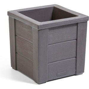 image:imageStep2 Lakewood Planter Box 2Pack Resin Outdoor Window Box Planters SelfWatering BlackDark Cedar