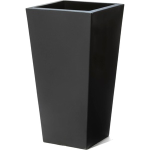 image:imageStep2 Tremont Tall Square Tapered Planter 28 in Resin Planter SelfWatering Dark CedarOnyx Black