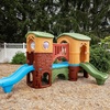 image:imageStep2 Clubhouse Climber Playset for Kids Jungle Gym with Elevated Playhouse Outdoor Backyard Playground Set Two Toddler Slides Ages 2 to 6 Years OldClimber