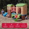image:imageStep2 Clubhouse Climber Playset for Kids Jungle Gym with Elevated Playhouse Outdoor Backyard Playground Set Two Toddler Slides Ages 2 to 6 Years OldClimber